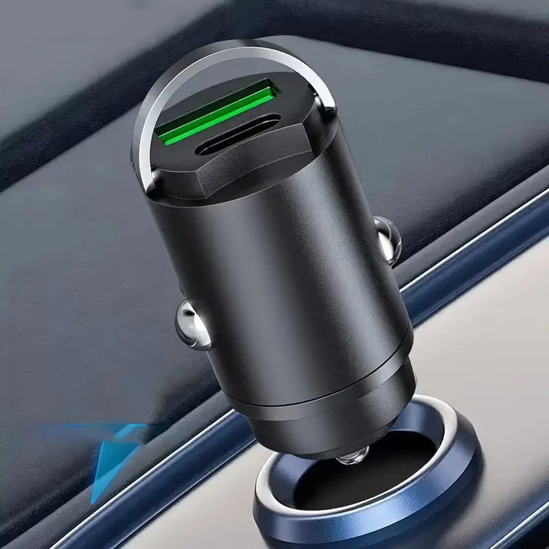 Cargador rápido invisible para coche con anilla metálica