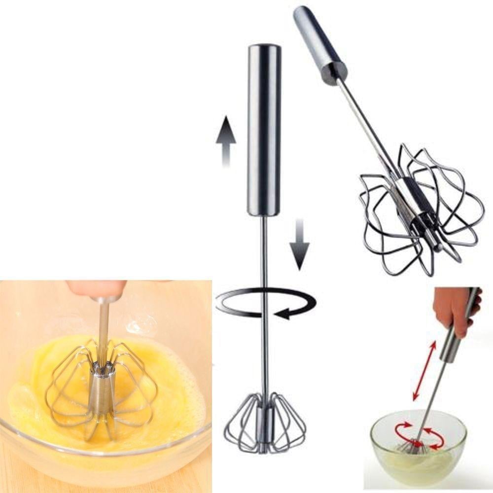 🥚Kitchen Semi-automatic Egg Beater Stainless Steel Easy Whisk