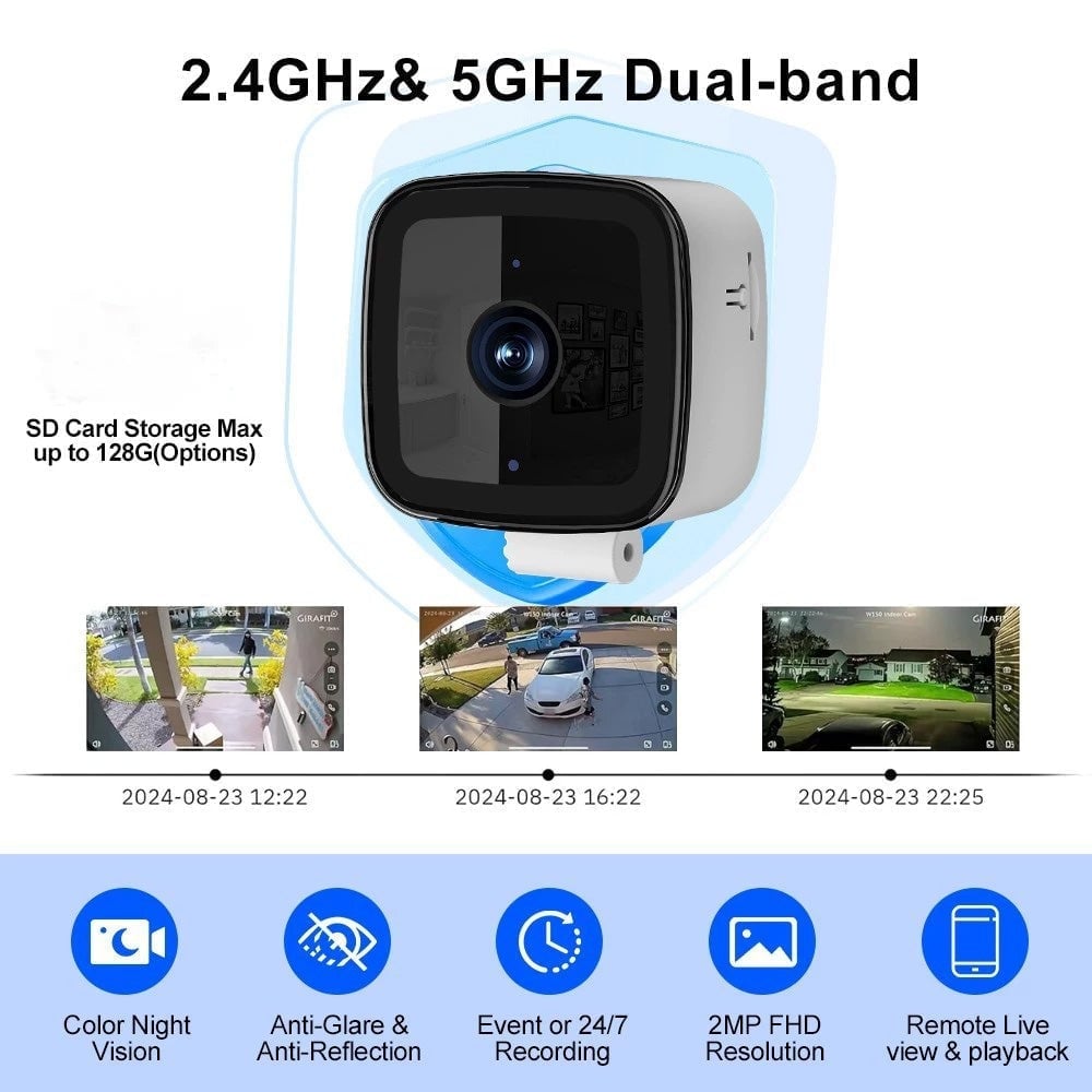 Smart 2K Window Security Camera