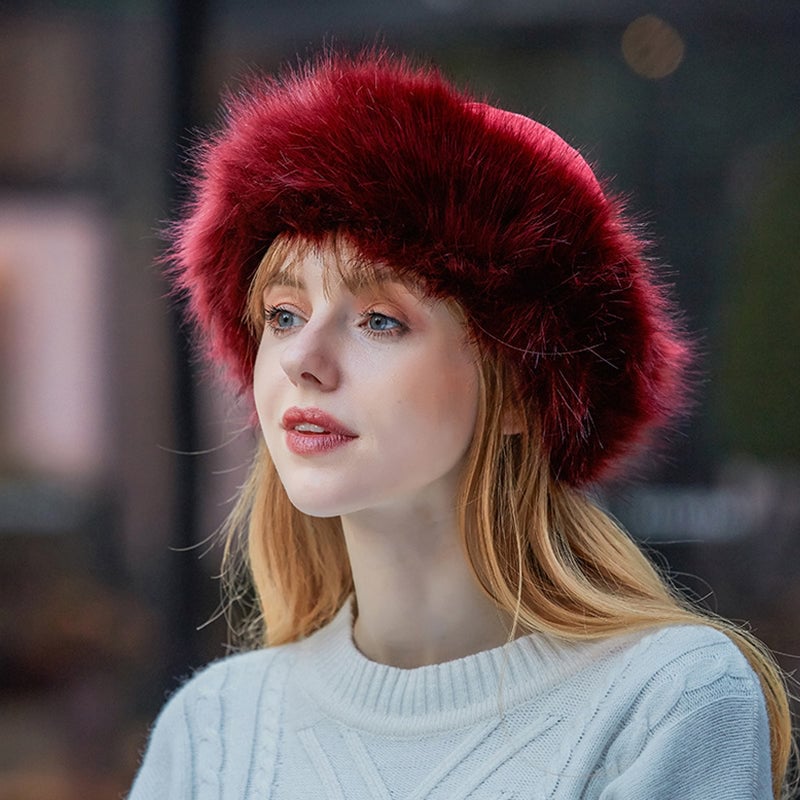 Faux Fur Suede Winter Cap