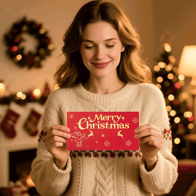 Foldable 6-Slot Christmas Red Envelope
