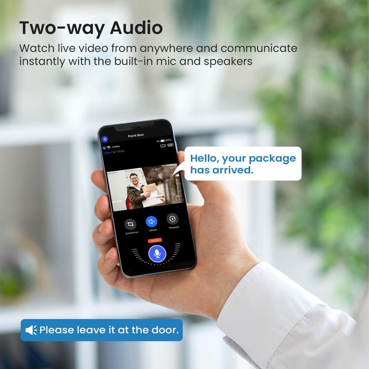 Wireless Smart Doorbell Camera – Outdoor Surveillance with HD Night Vision