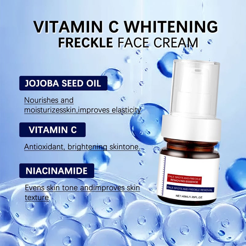 Crema facial blanqueadora de pecas con vitamina C