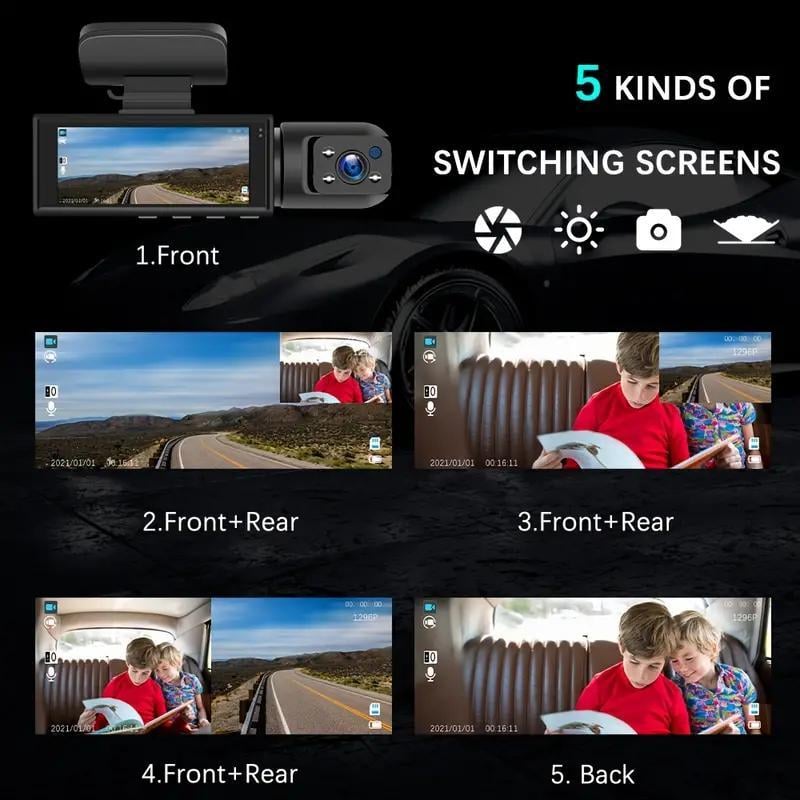 🚗Front & Rear Dashcam