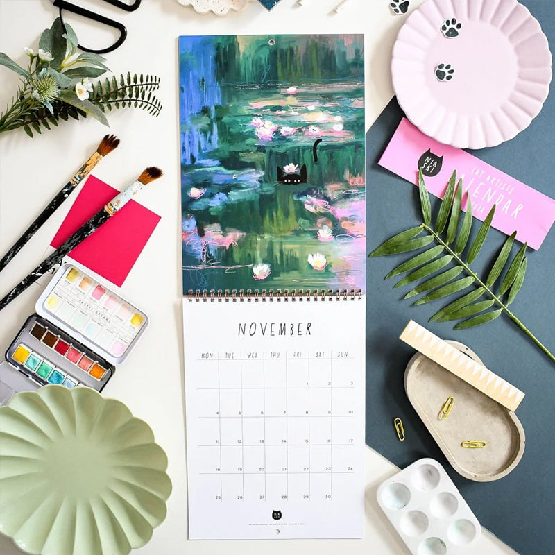 2024 Cats in Art Wall Calendar