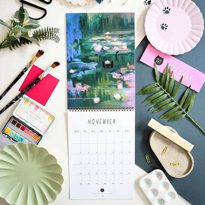 2024 Cats in Art Wall Calendar