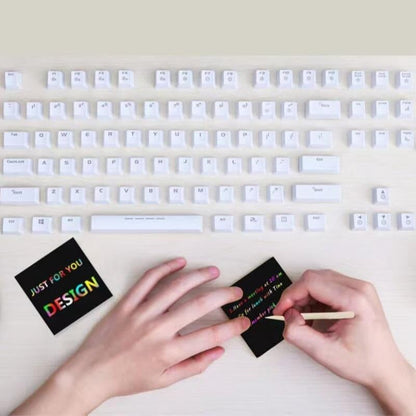 【100 pcs/1 Set】DIY Rainbow Magic Scratch Paper Art Set
