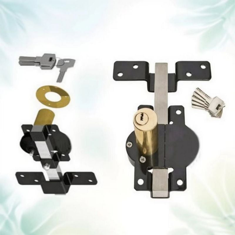 Garden gate spring crossbar lock