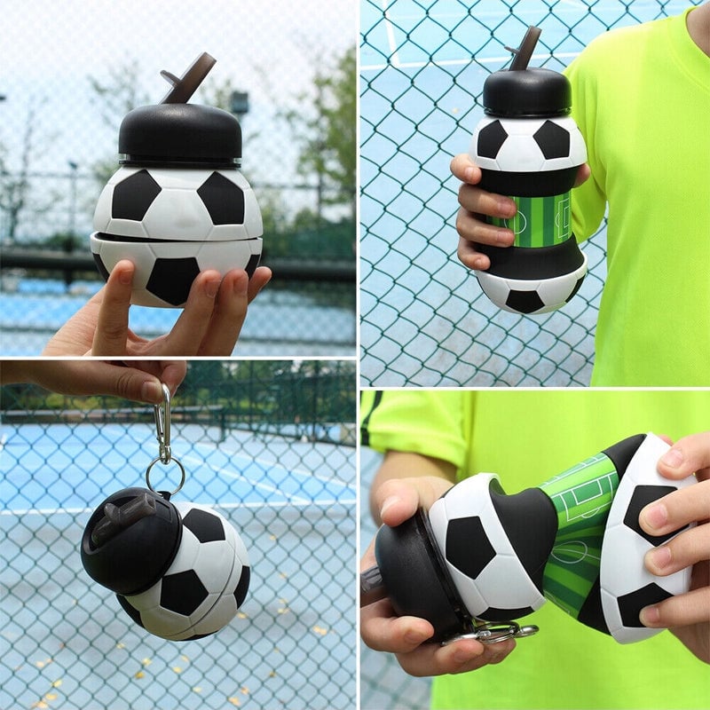 Foldable Football Ball Water Bottle