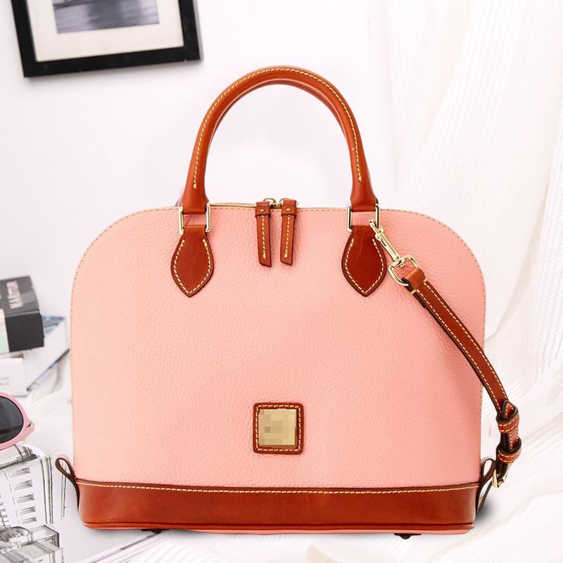 Pebble Leather Zip Zip Satchel