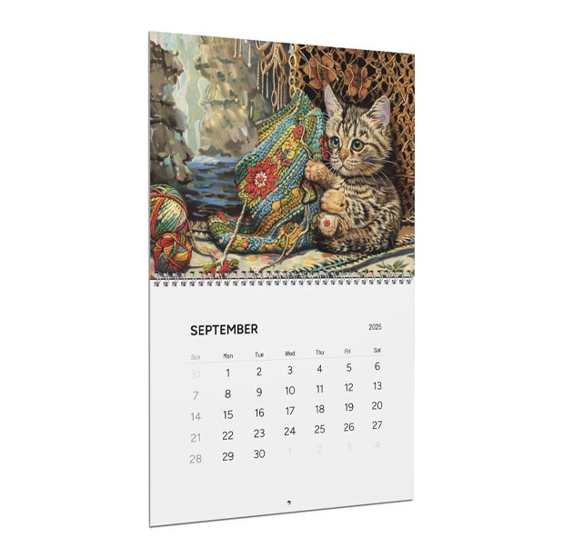 Crochet Cats Wall Calendars (2025)