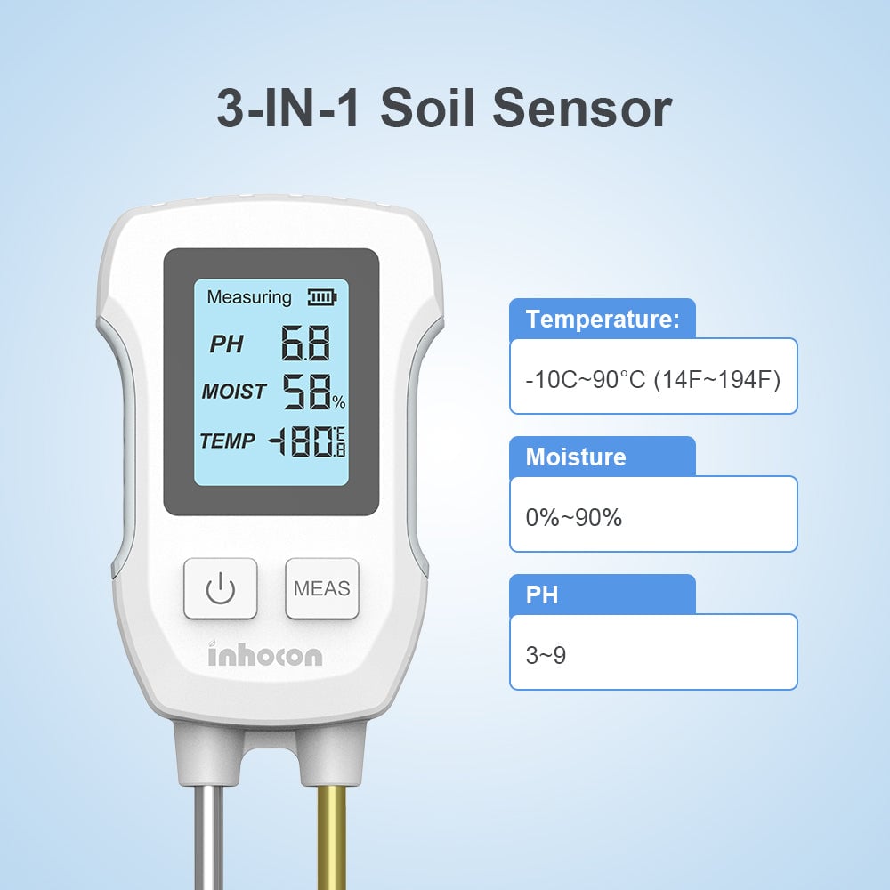 Saker 3 in 1 Digital Plant Soil Moisture Meter