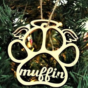 SANK®PERSONALIZED DOG/CAT PAW CHRISTMAS ORNAMENT