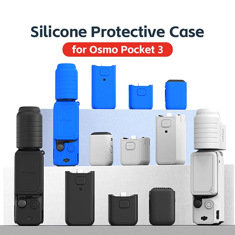 Silicone Protective Case for Osmo Pocket 3, Lens Cover, Gimbal Protective Accessories