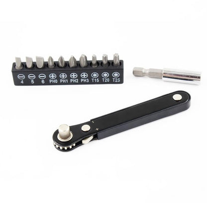 Mini Ratcheting Offset Screwdriver and Bit Set