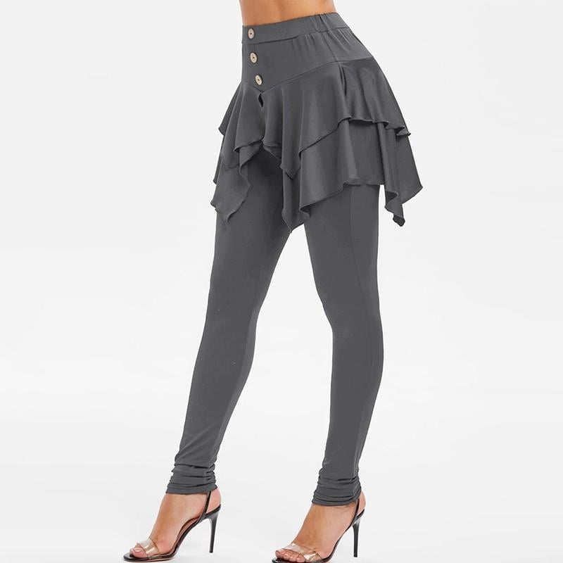 Tiered Ruffle Skirted Legging