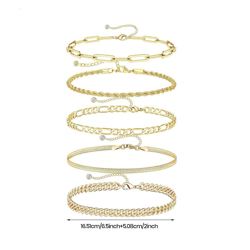 5pcs Personalized Bracelet Set