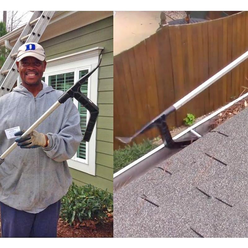 Ingenious Gutter Cleaning Tool - Spoon and Scoop