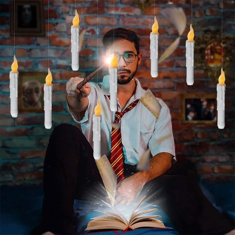 🪄🪄Fantasy Floating Candles with Wand Remote
