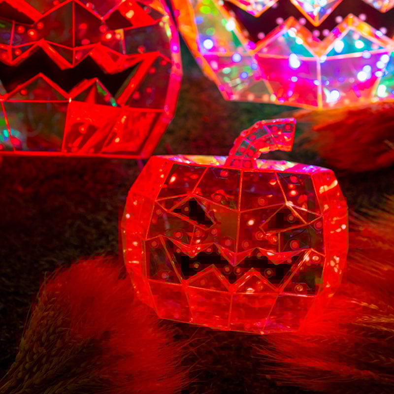 Halloween Prismatic Multicolor Jack-O'-Lantern LED Light