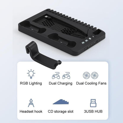 Base Cooling Bracket for Dual PS5 Controller