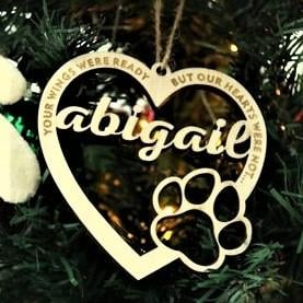 SANK®PERSONALIZED DOG/CAT PAW CHRISTMAS ORNAMENT