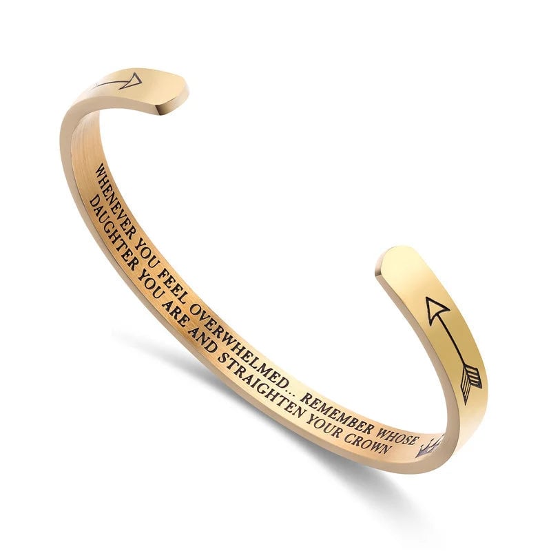 For Daughter - Whenever You Feel Overwhelmed...Crown Bracelet