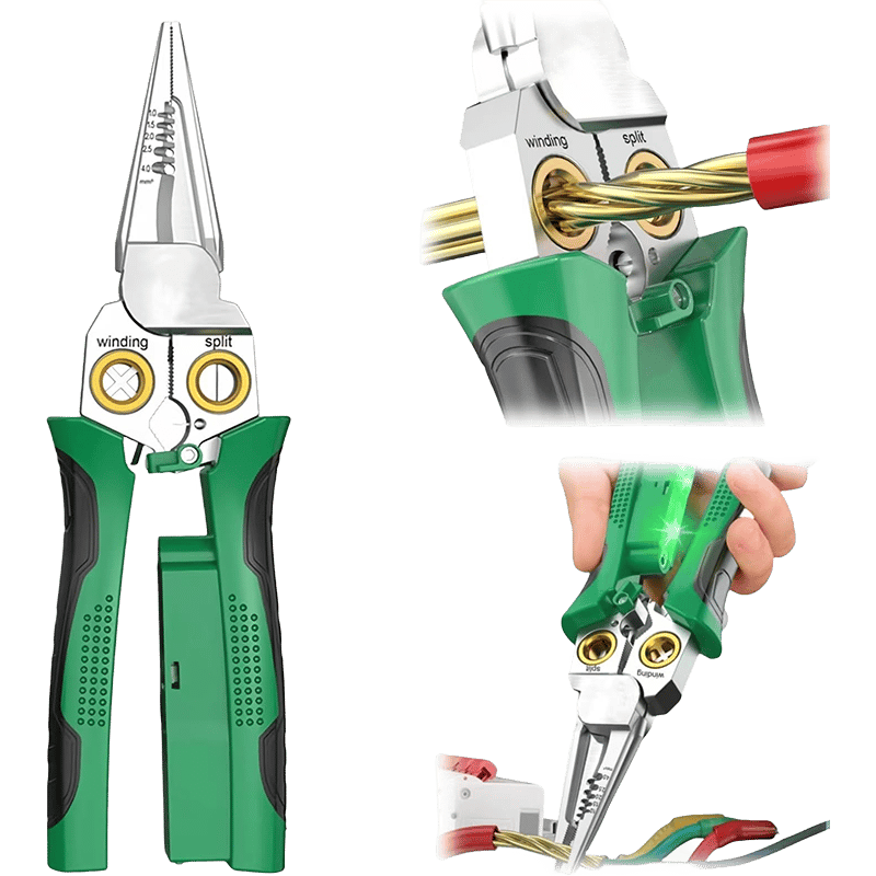 8-in-1 Heavy Duty Wire Stripper Pliers with Voltage Test