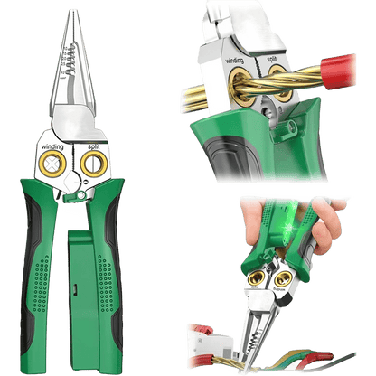 8-in-1 Heavy Duty Wire Stripper Pliers with Voltage Test