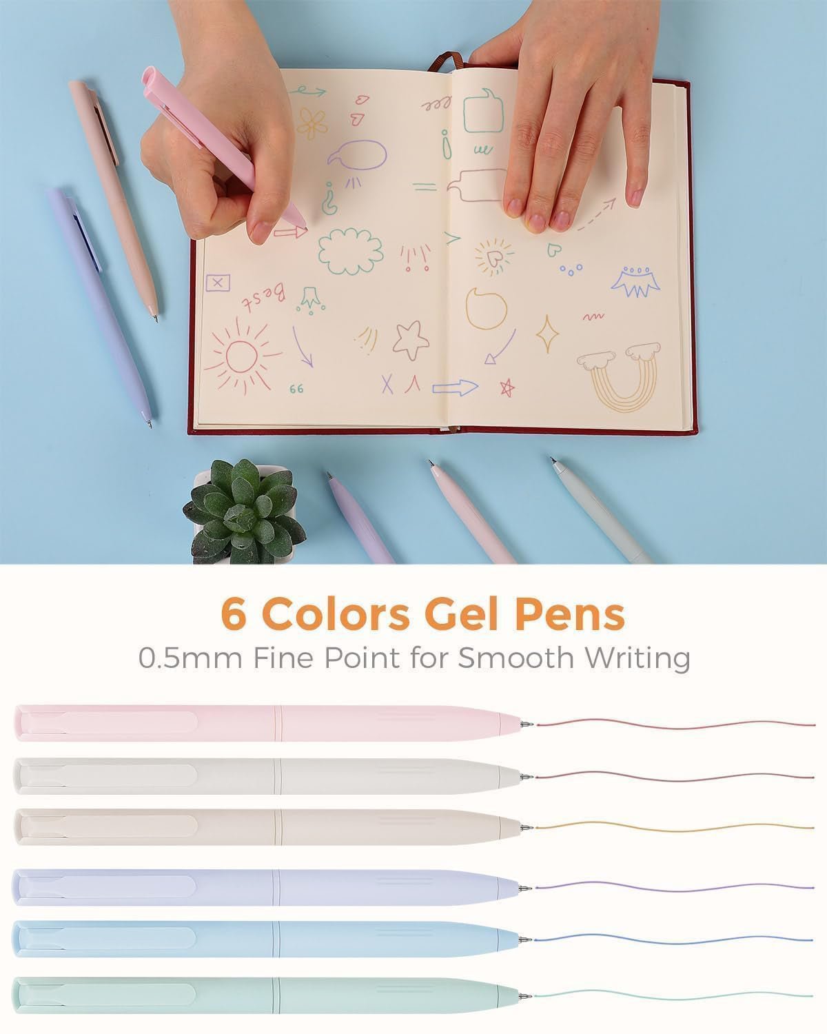 Sakerplus Cute Pink School Supplies Set