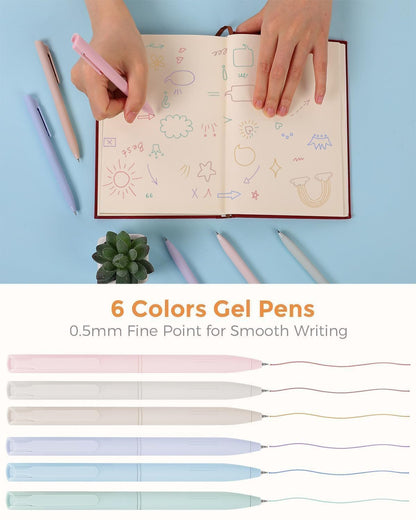 Sakerplus Cute Pink School Supplies Set