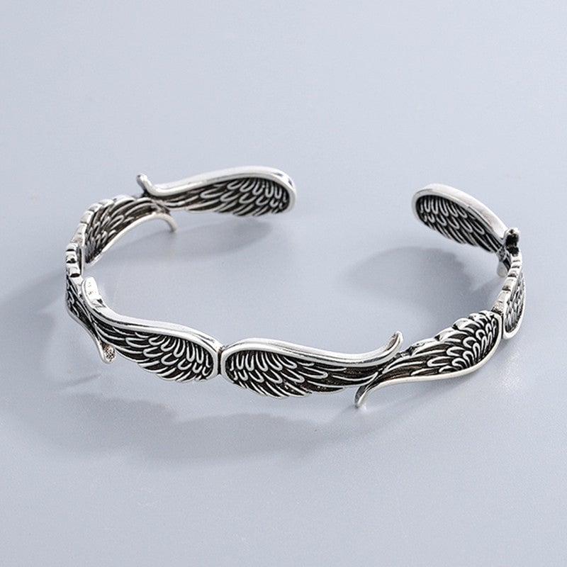 Angel Wings Vintage Style Sterling Bracelet
