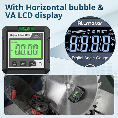 0-360°(4 * 90°) Digital Angle Finder Level Magnetic Electronic Gauge Inclinometer Protractor Tool