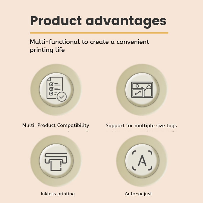 Portable Wireless Bluetooth Thermal Printer