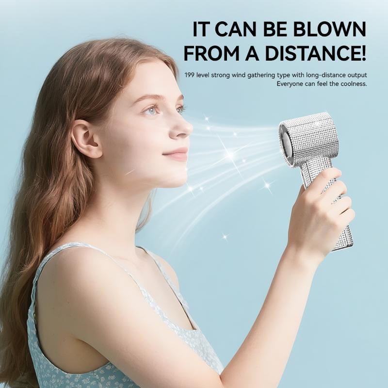 Sakerplus Luxury Rechargeable Handheld Turbo Fan