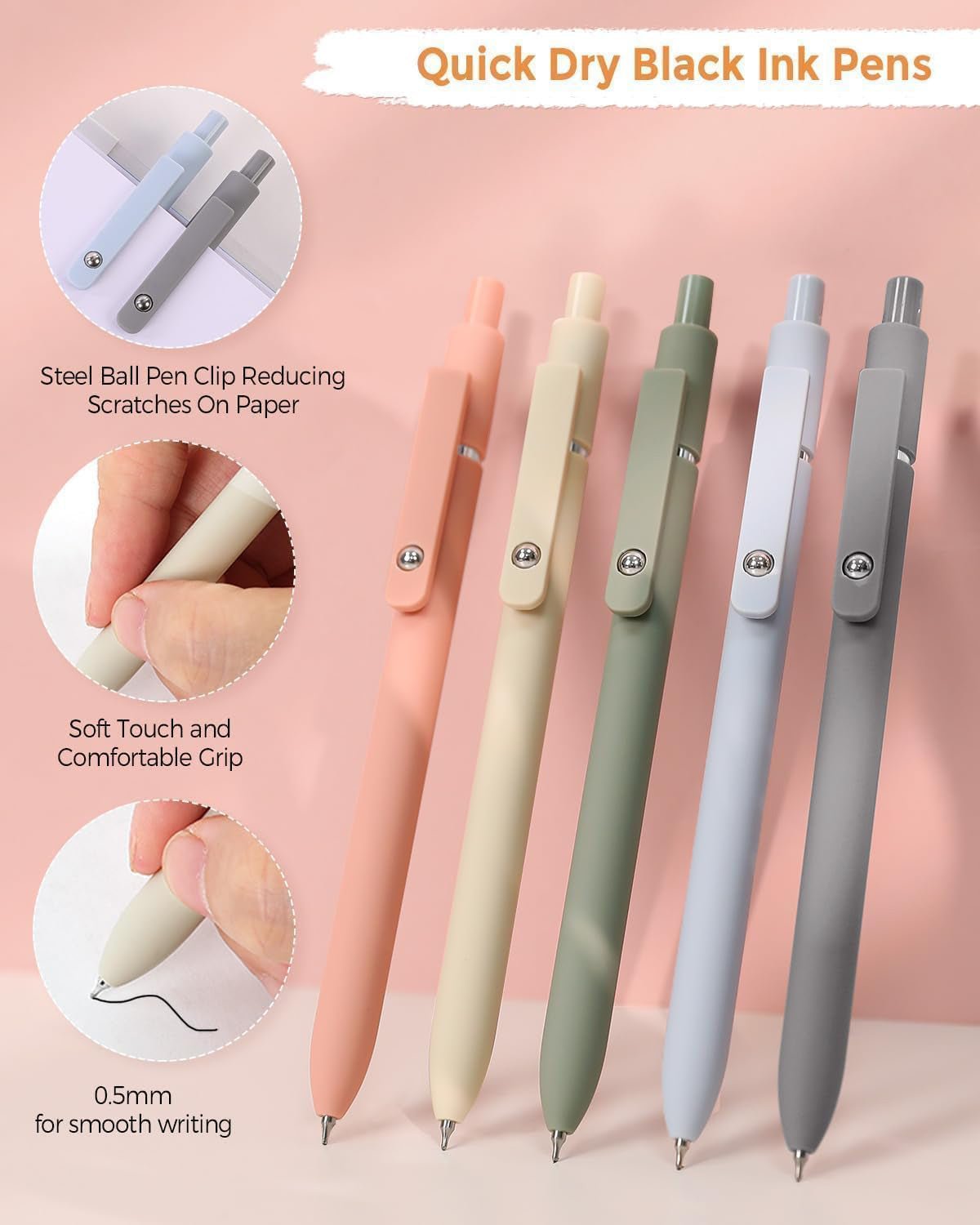 Sakerplus Cute Pink School Supplies Set