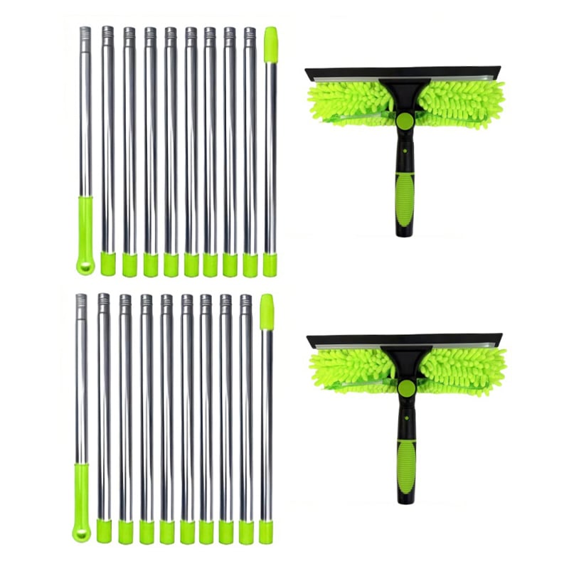 425 cm 2 in 1 Retractable Window Cleaning Brush & Scraper Set