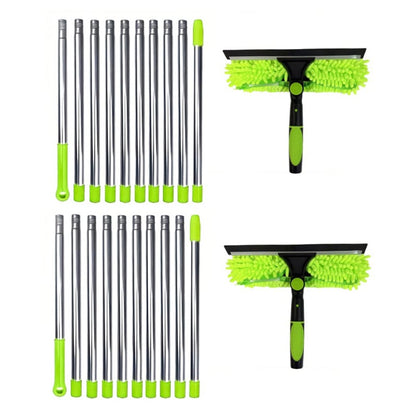 425 cm 2 in 1 Retractable Window Cleaning Brush & Scraper Set