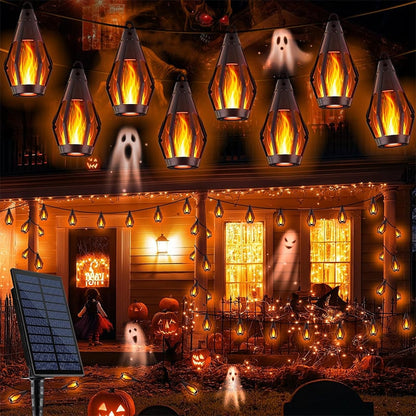 Sakerplus Solar Flickering Flame String Lights