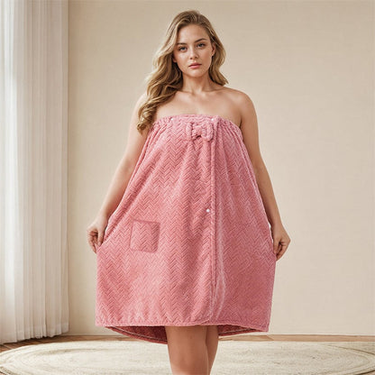 Plus Size Solid Color Bath Towel