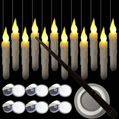🪄🪄Fantasy Floating Candles with Wand Remote