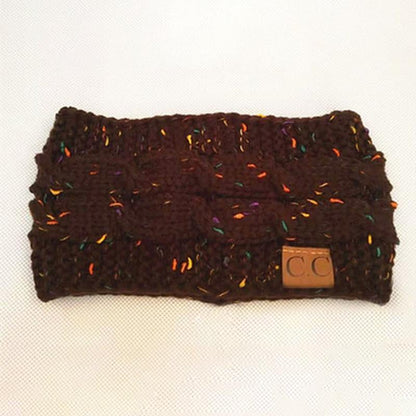 Women Multi Colorful Knitted Crochet Twist Headband