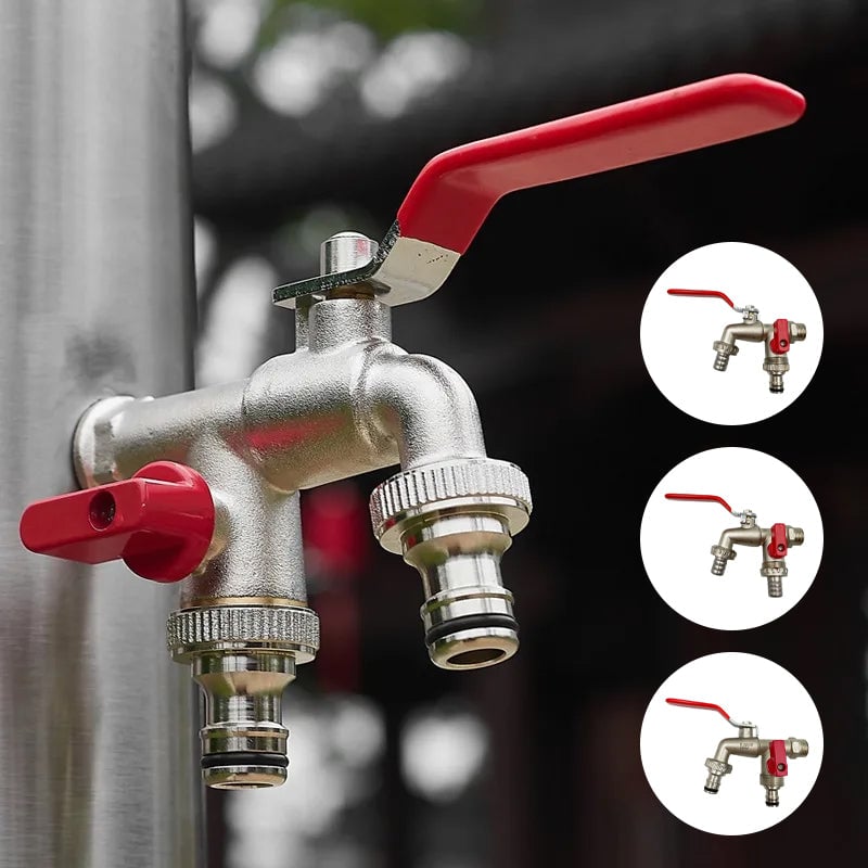 Zinc Alloy Dual Outlet Faucet for Gardening