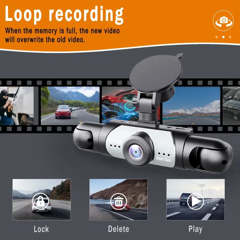 Four-record monitoring driving recorder