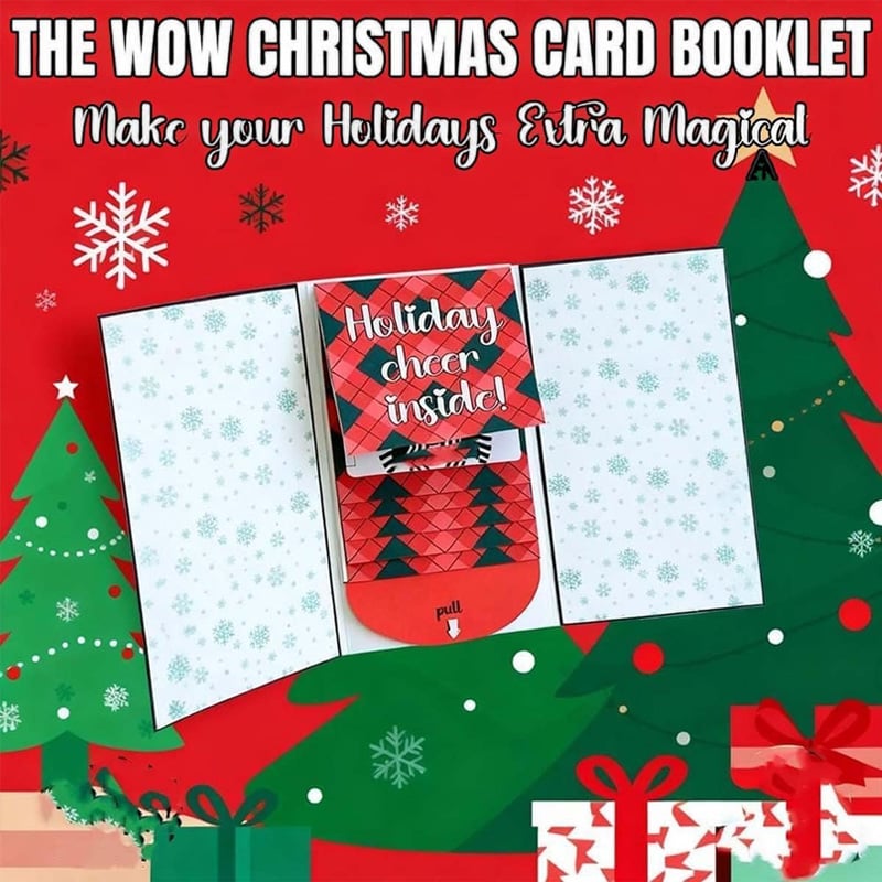 Handmade Waterfall Christmas Gift Card Booklet