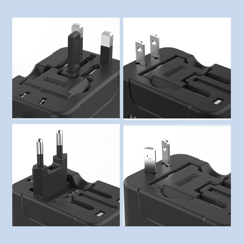 Universal Travel Adapter with Dual USB Ports