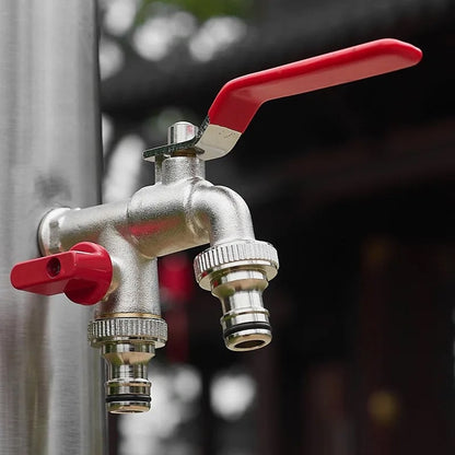 Zinc Alloy Dual Outlet Faucet for Gardening