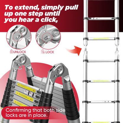 Sakerplus Portable Collapsible Extension Ladder