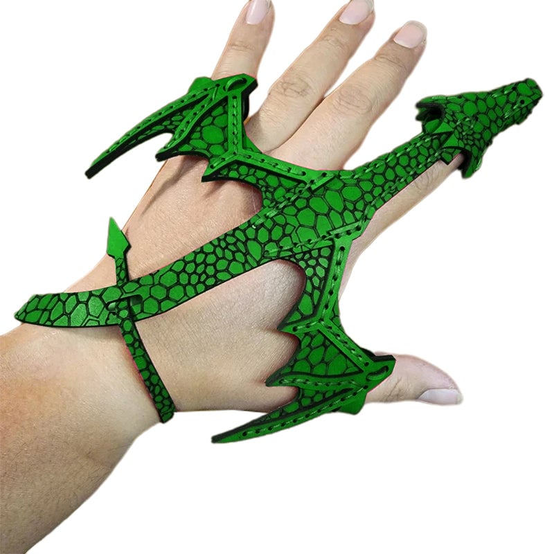 Leather Hand Dragon Cuff