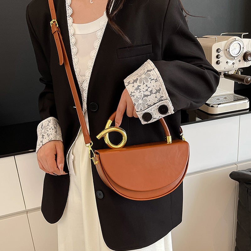 Bolso de mano de color liso de moda para mujer